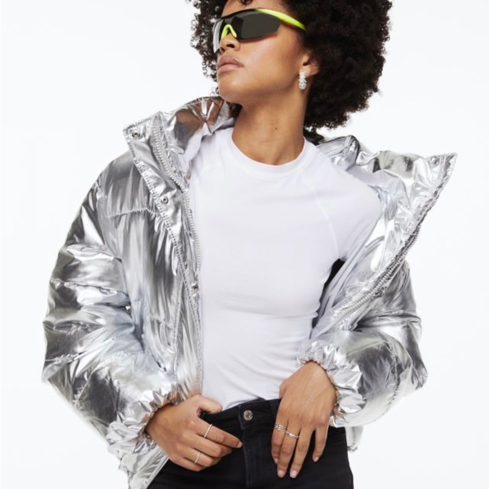 H&M METALLIC PUFFER